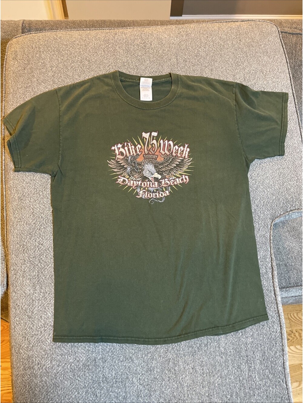 Green - Bike Week Daytona Beach Florida 75th Anniversary- Size L